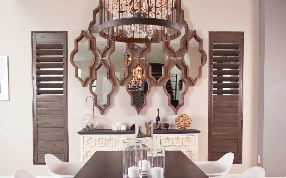 Ovation Shutters in a Dining Room